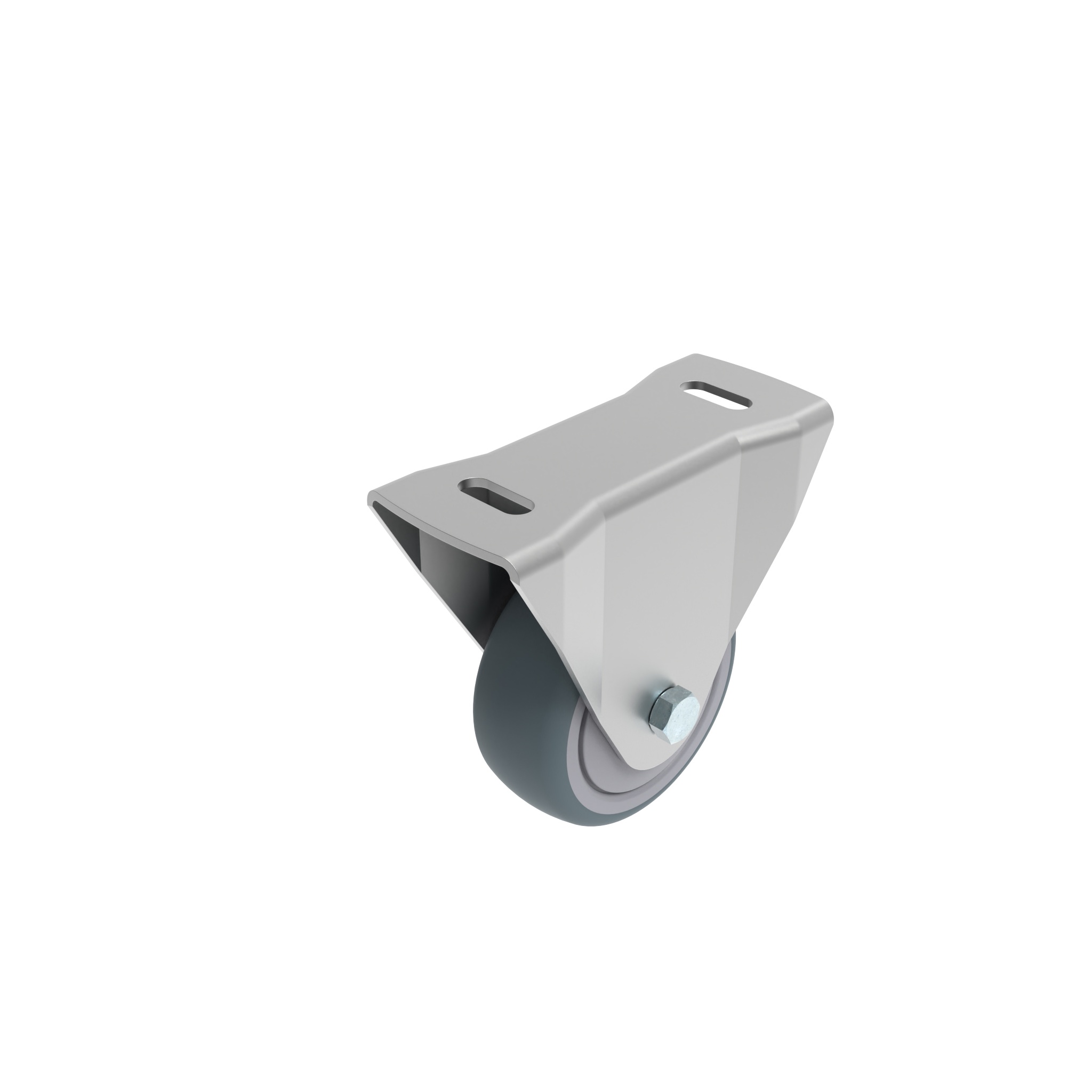 Roulette fixe Ø 80 / 100 / 125 avec plaque de montage 40 / 45 098F080T4045N – image du produit