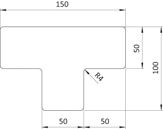 Floor Marking T-shape 50