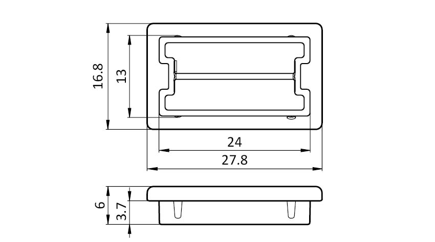 Cover Cap for Frame Corner Connector 18 x 32