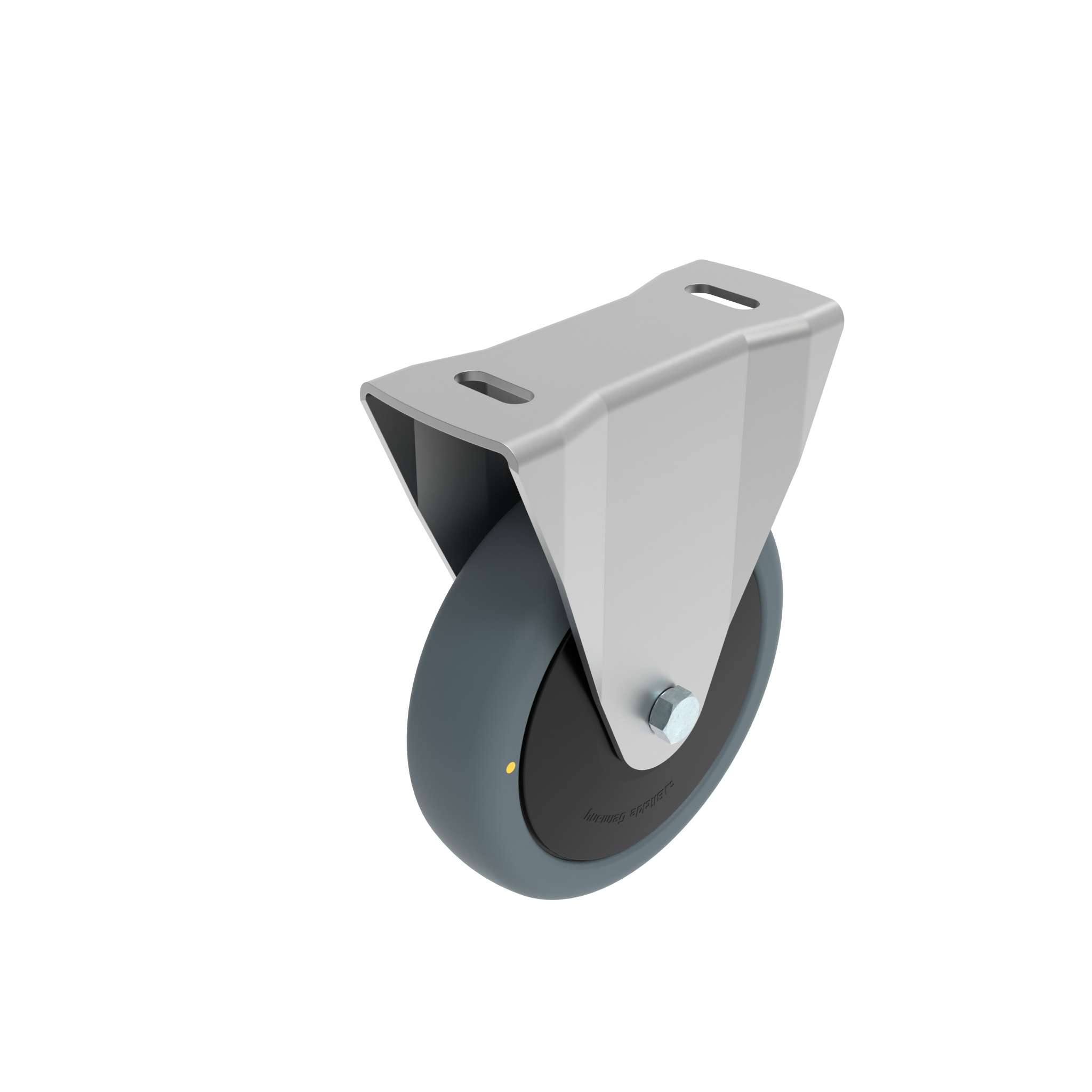 Rueda fija Ø 80 / 100 / 125 con placa de montaje 40 / 45 098F125T4045NESD – imagen del producto