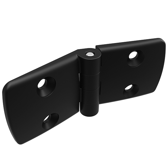 Plastic Combi Hinge 60, Non-detachable, Black