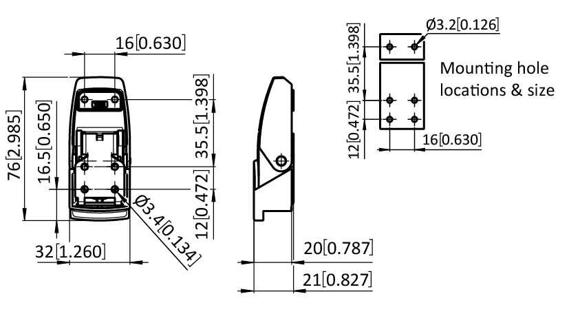 Over-Center Draw Latch 76 – technical drawing