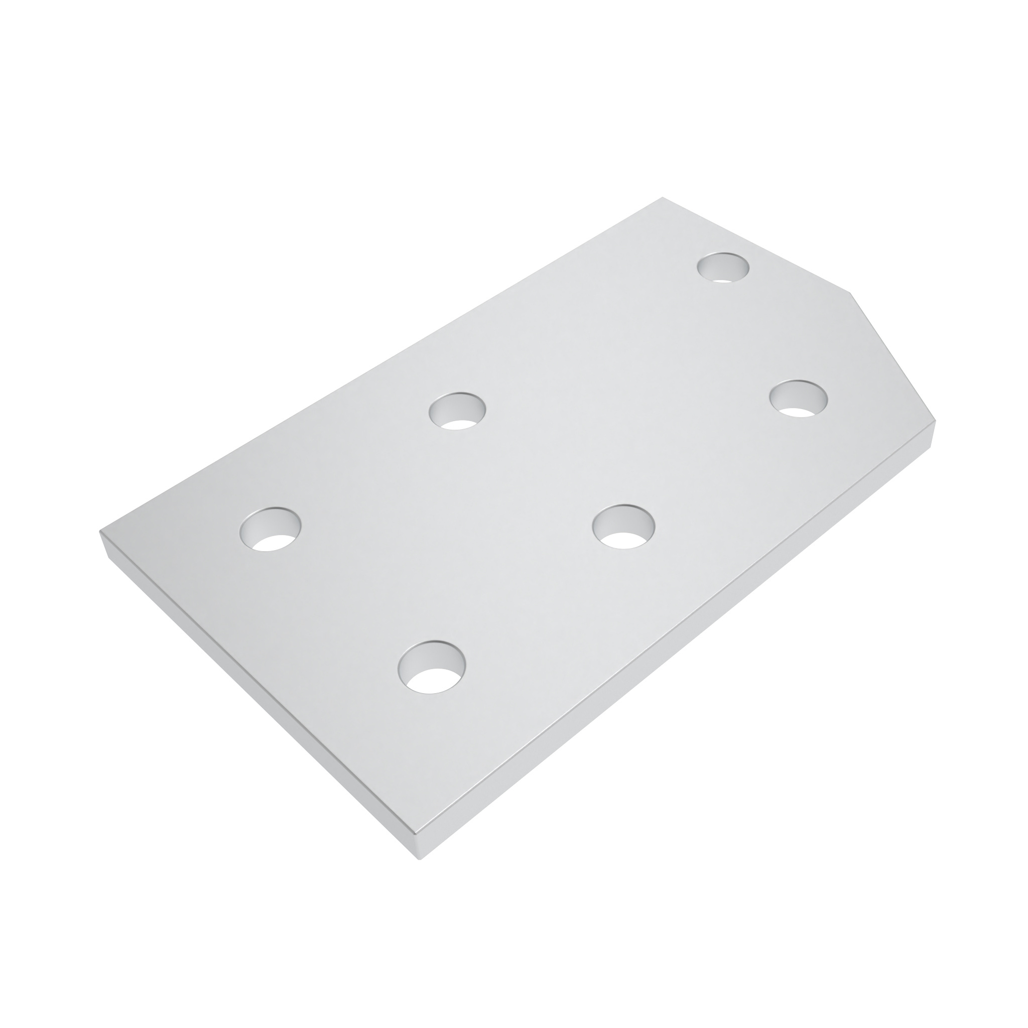 ECO Connection Plate AL 30° 6 Hole, 1 Slot x 2 Slots Version