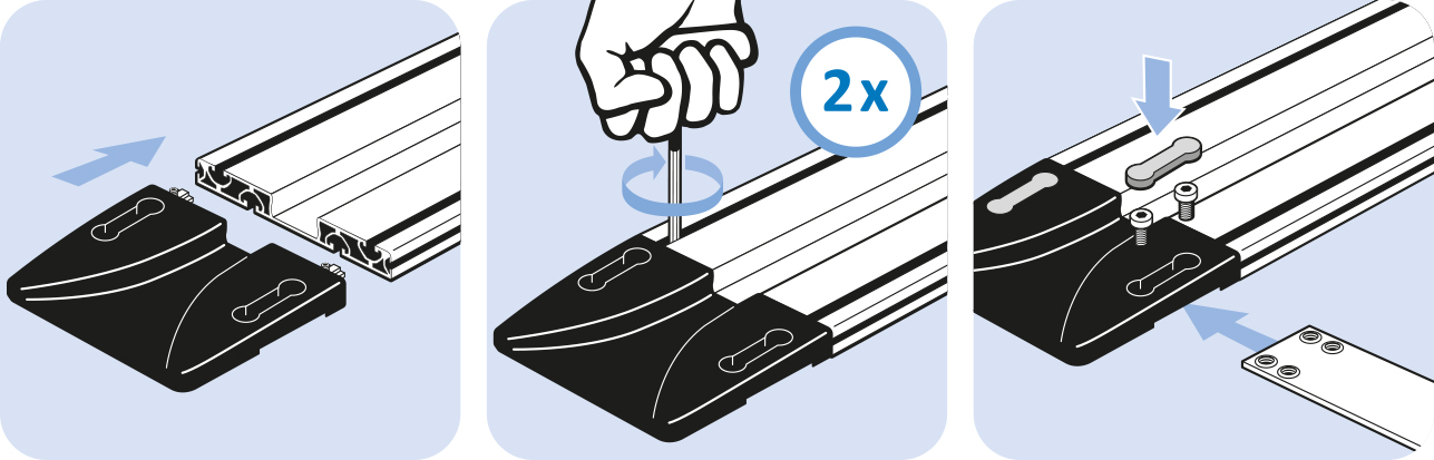 Embout de rail de stationnement FIFO (kit)