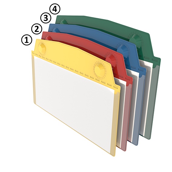 Magnetic Visual Pocket 1/3 DIN A4 Portrait - 8.3" x 3.9"