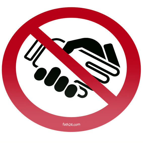 No Handshake Sticker – product image
