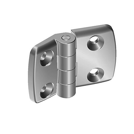 Aluminum Die-cast Combi Hinge 25, Non-detachable, Alu Color
