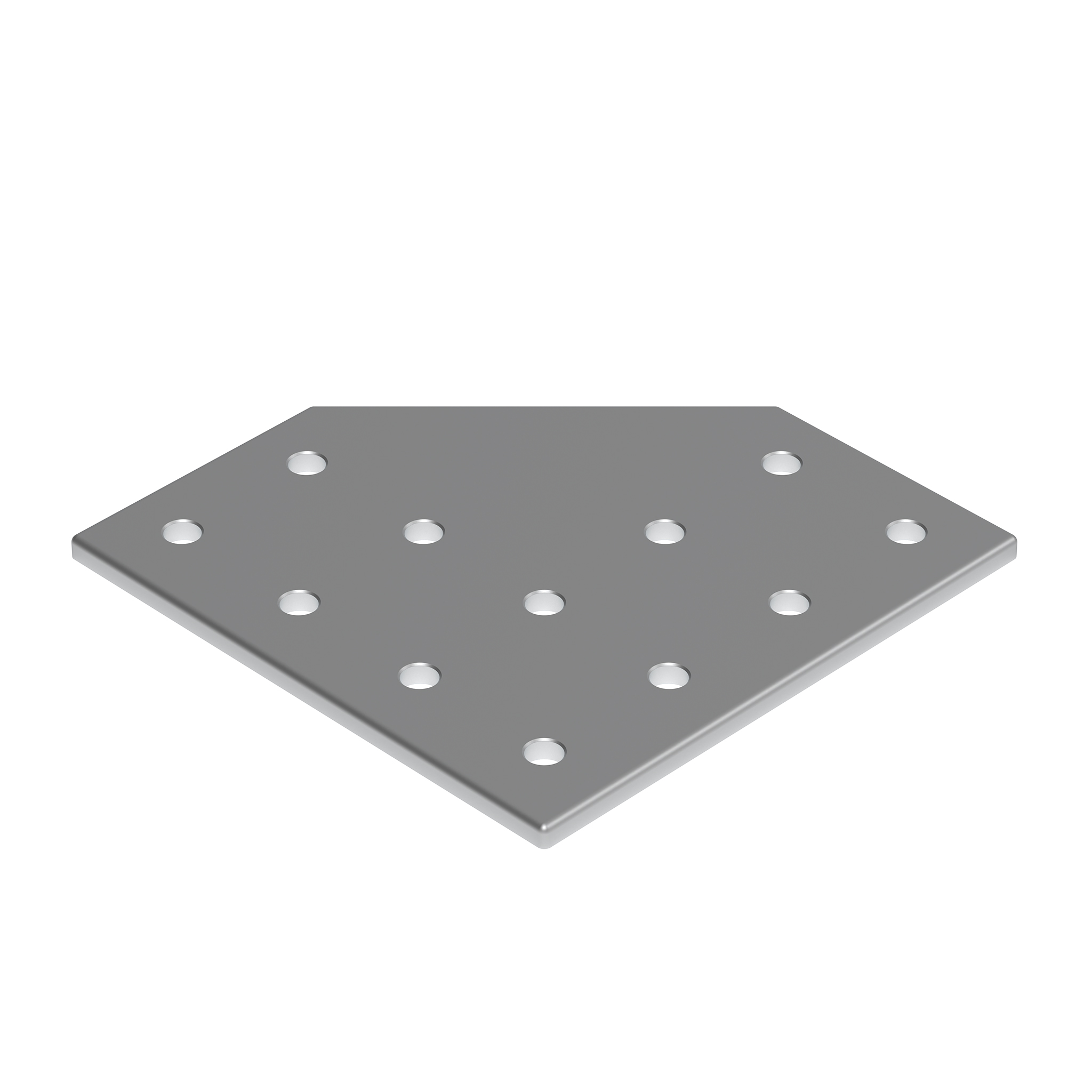 Connection Plate AL L 12 Hole, 2 Slots Version 093VL160160D – product image