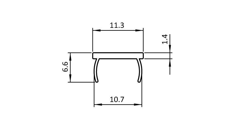 Cover Profile AL Slot 10 - 6.0