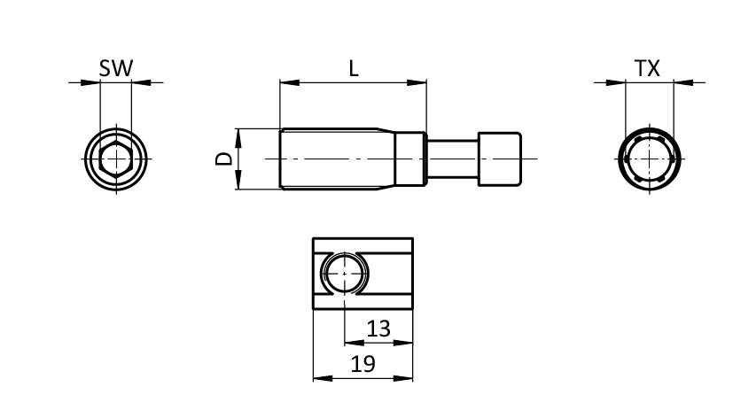 Formverbinder Stahl – technische Zeichnung