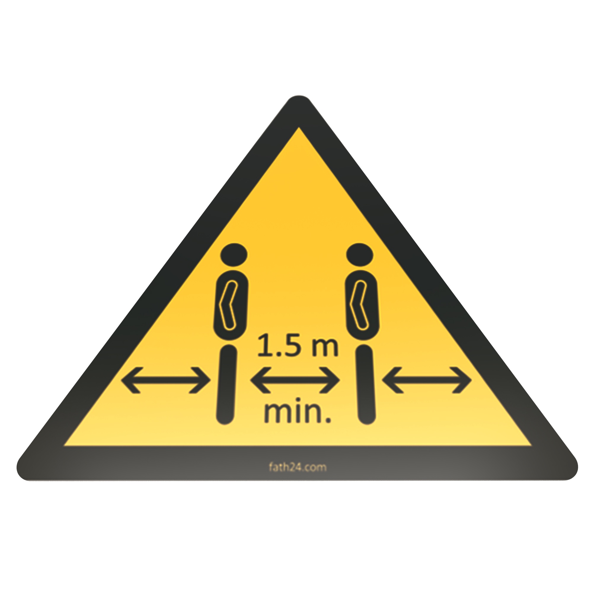 Pictogramme adhésif triangle "distenciation physique" 0209SW01 – image du produit