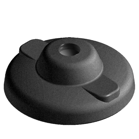 Base PA orifices de spitage pour pieds robustes à rotule, rotule 22
