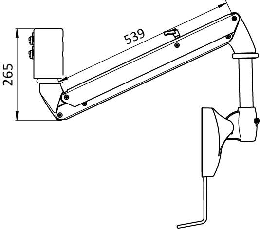 Monitor Suspension Arm SKY 600, Height Adjustable with Locking (Set)