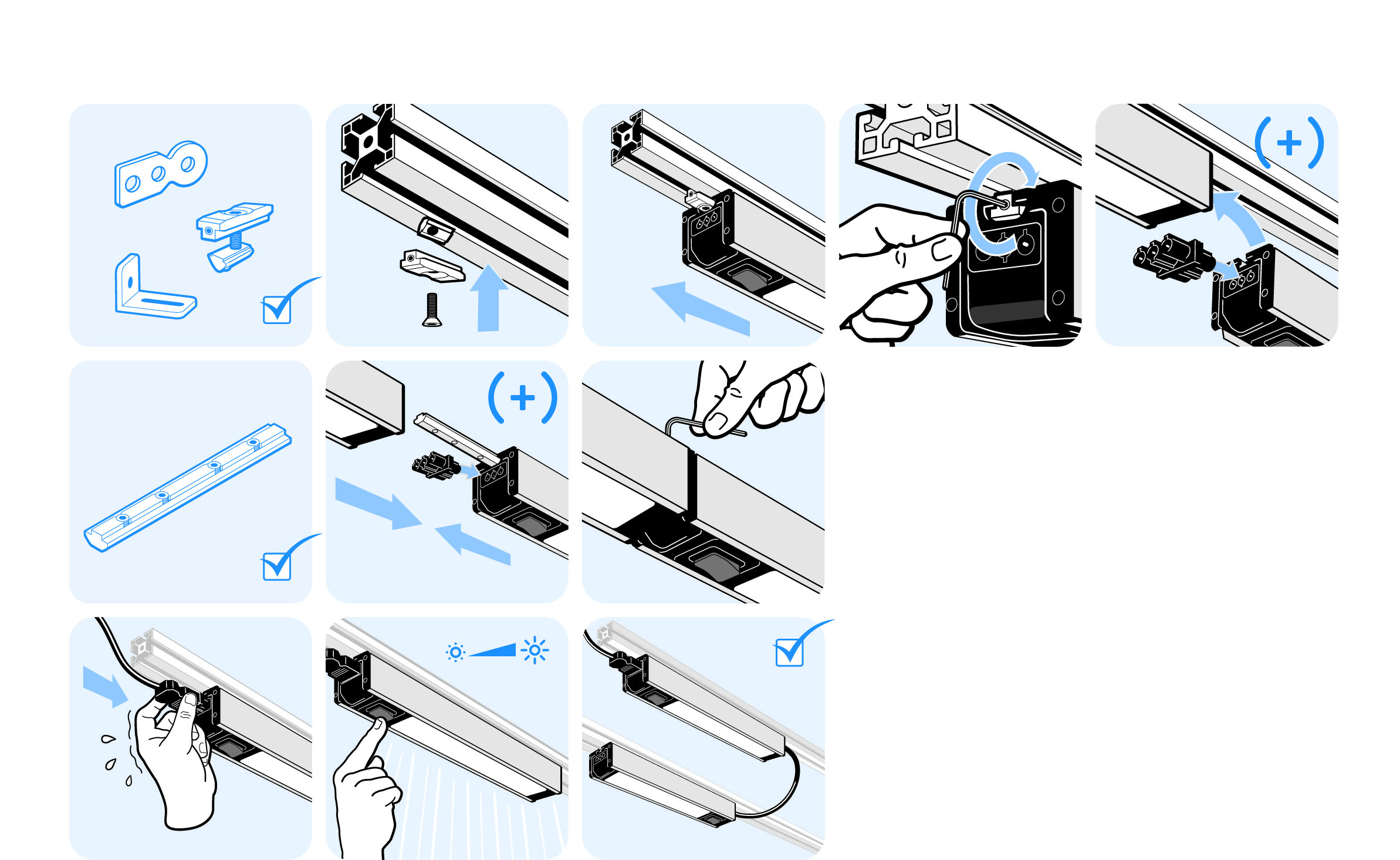 LED Lamp Module F Line 476 Dimmable, with Button