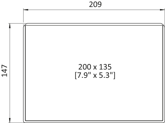 Top Open KANBAN Envelope 200 x 135 - 7.9" x 5.3" – technical drawing