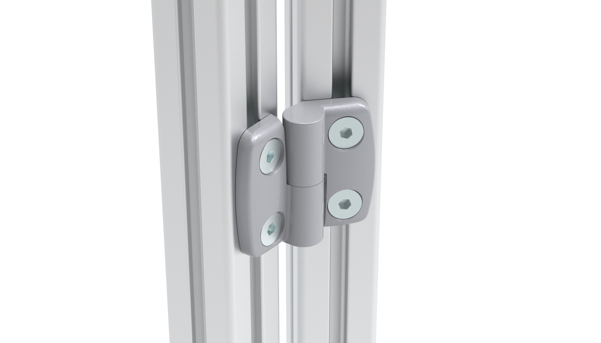 Aluminum Die-cast Combi Hinge 25, Detachable, Alu Color