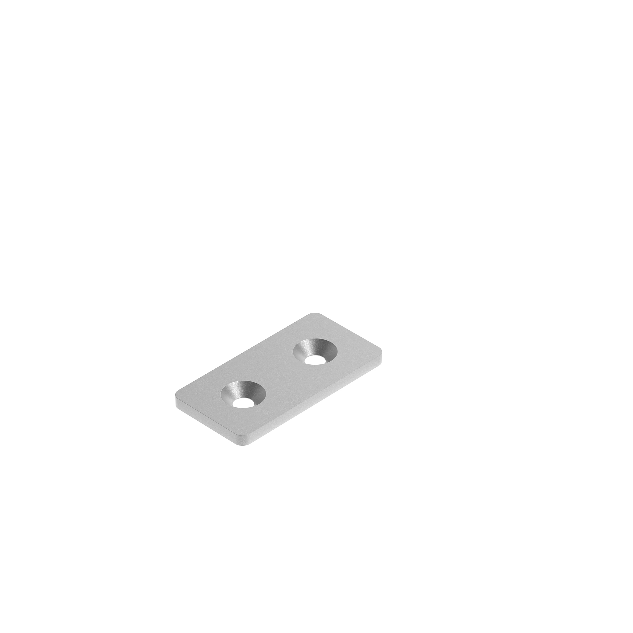 Verbinderplatte ST rechteckig 2-Loch, 1 Nut 093V4080V – Produktabbildung