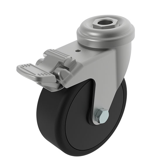 Roulette pivotante Ø75 verrouillable Roulette pivotante Ø75 verrouillable