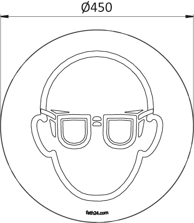 Safety Glasses Required Floor Sign