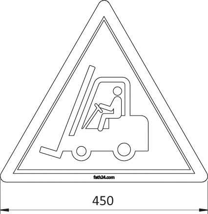 Caution Forklift Zone Floor Sign