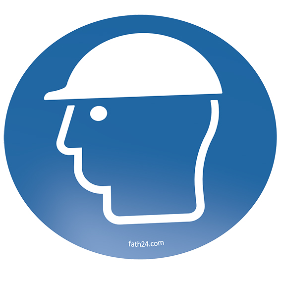 Hard Hat Area Floor Sign – imagen del producto