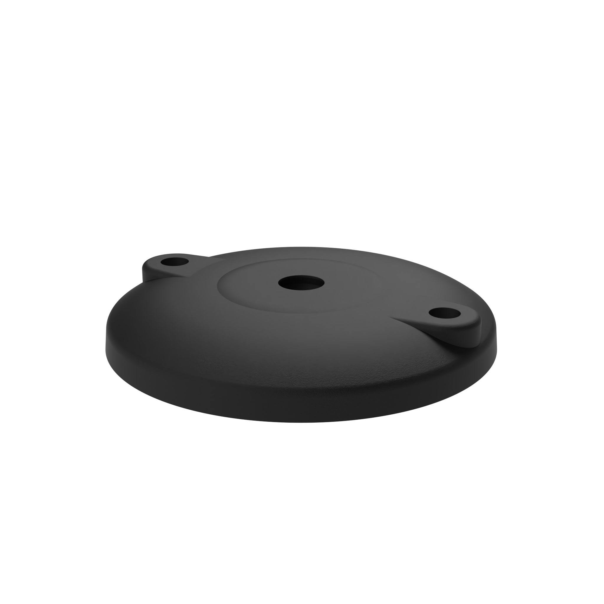 Base PA BDH pour pieds à rotule, rotule 15, noir 098D120KB – image du produit