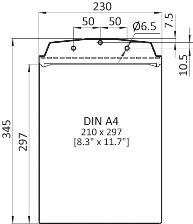 Attached Visual Pocket DIN A4 Portrait - 8.3" x 11.7"