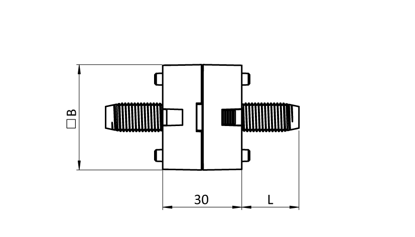 Plate Butt Connector B AL (Set)
