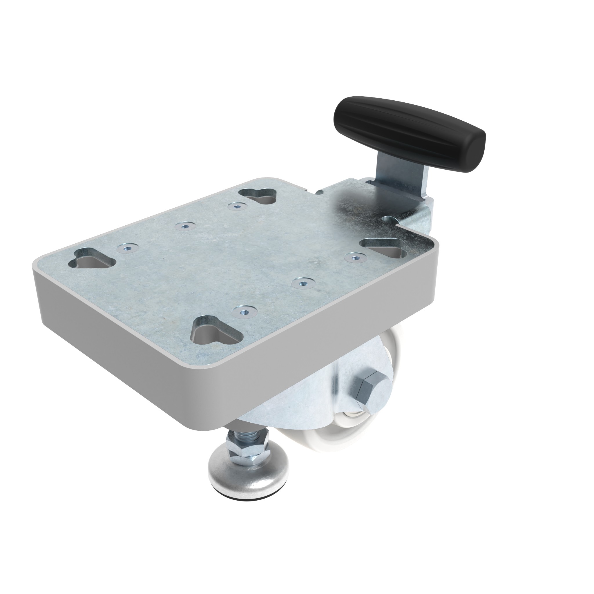 Rueda giratoria con pata elevadora 098LF080AF134110 – imagen del producto