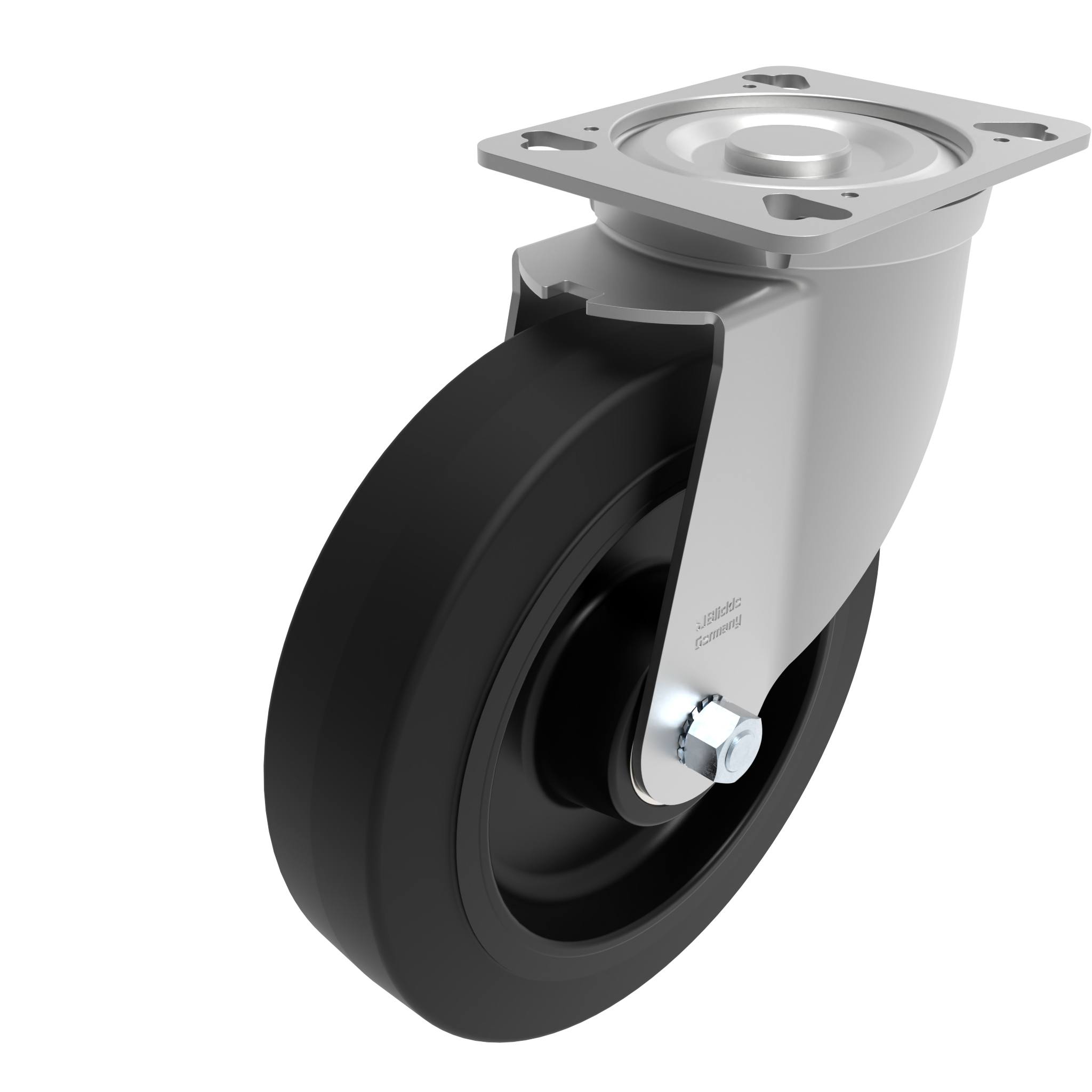 Rueda giratoria de uso rudo Ø 200 con placa de montaje 40 / 45 098S200GH129105 – imagen del producto