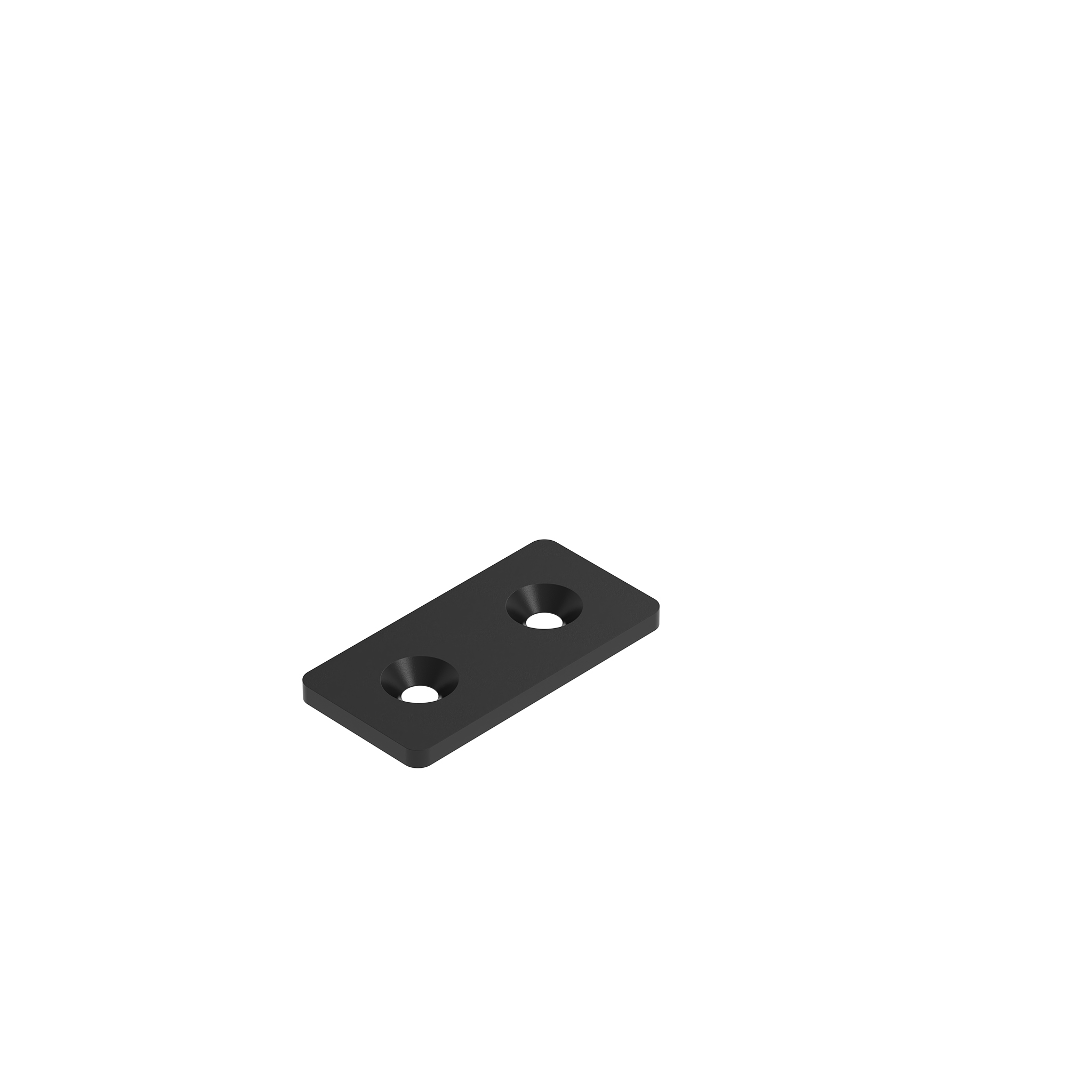 Verbinderplatte ST rechteckig 2-Loch, 1 Nut 093V4080S – Produktabbildung