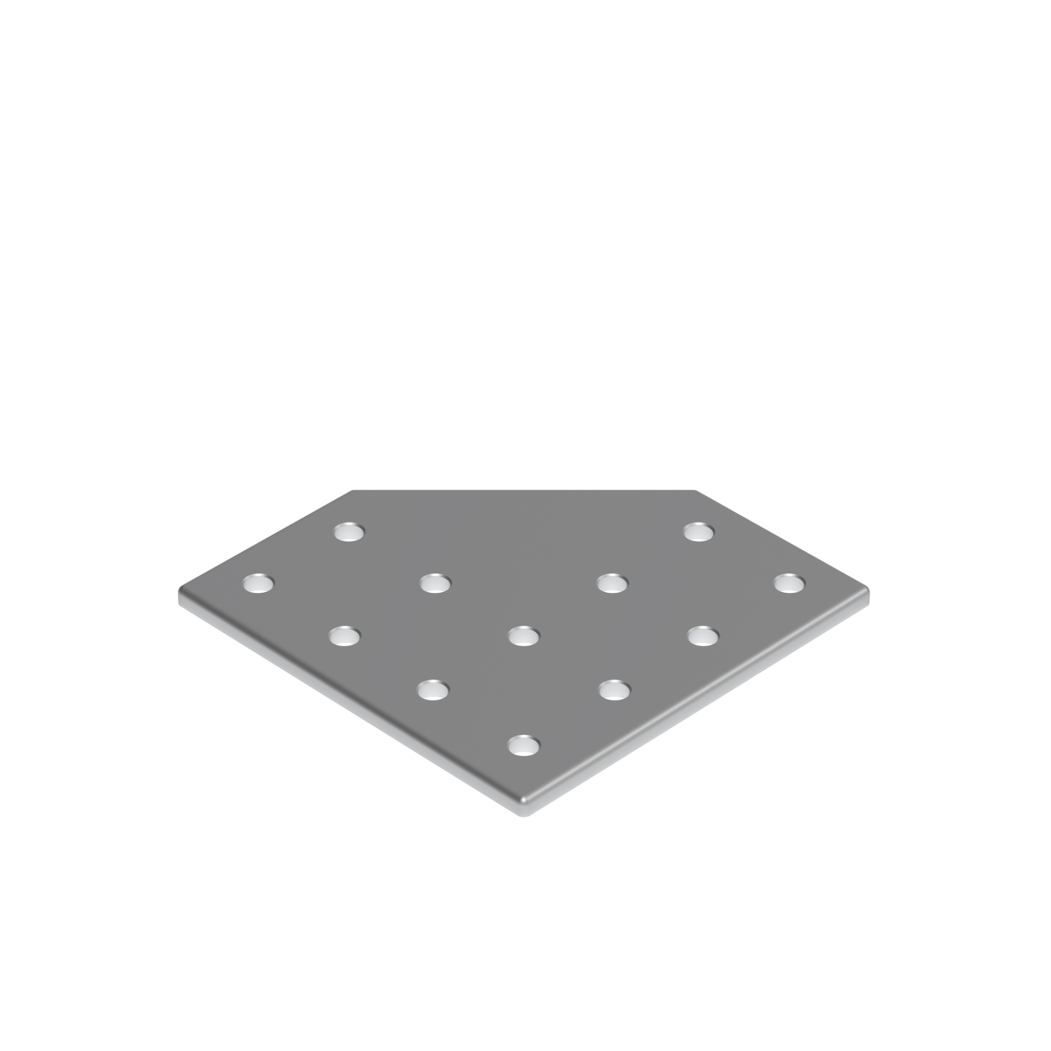 Connection Plate AL L 12 Hole, 2 Slots Version 093VL120120D – product image