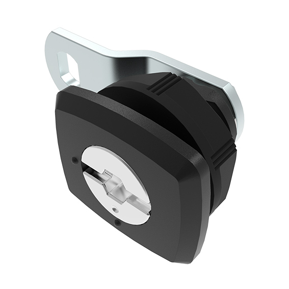 Rectangular Quarter Turn Lock Short Shaft 19, Vibration Resistant, incl. Cam (Set)