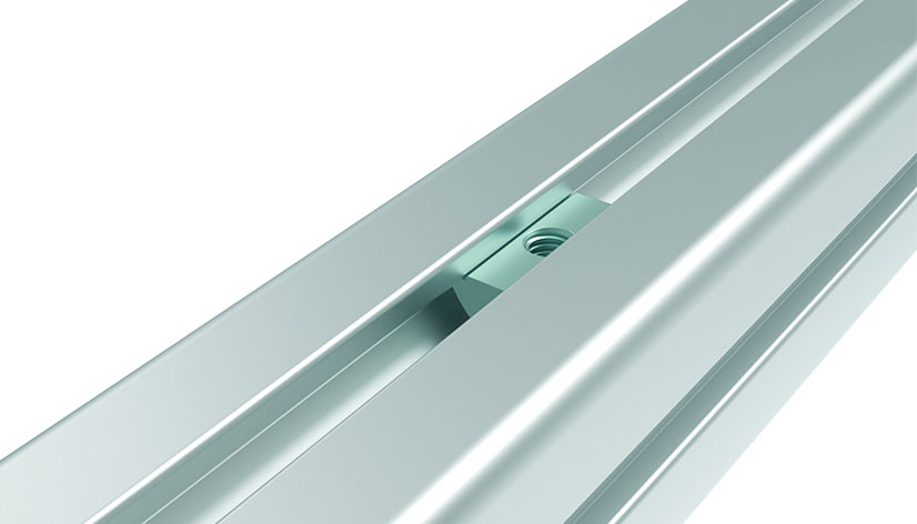Ecrou basculant 12,5 x 6,0 mm avec languette ressort