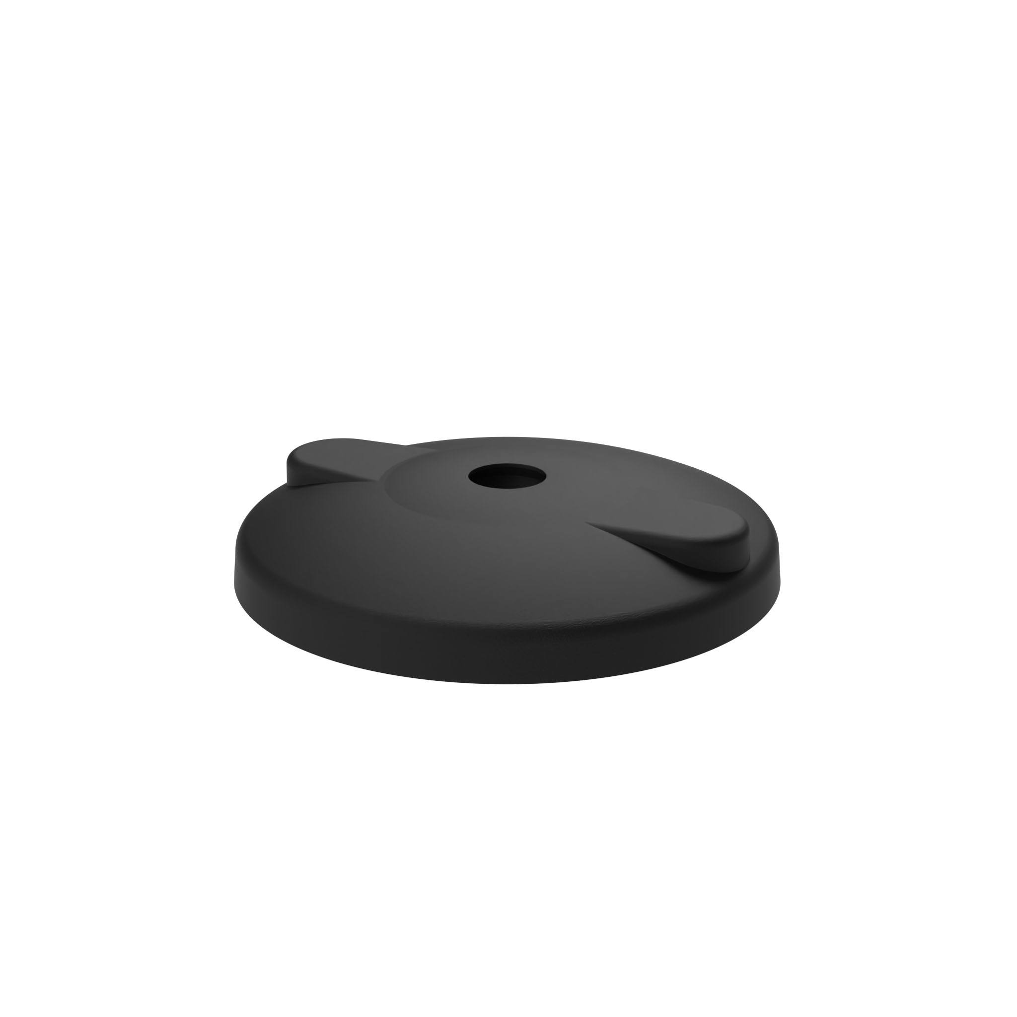 Base PA BDH pour pieds à rotule, rotule 15, noir 098D100KBZ – image du produit