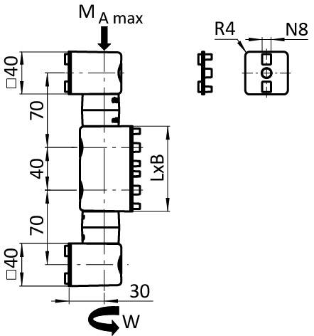 Friktionsgelenk I80H für Systemarm (Set)