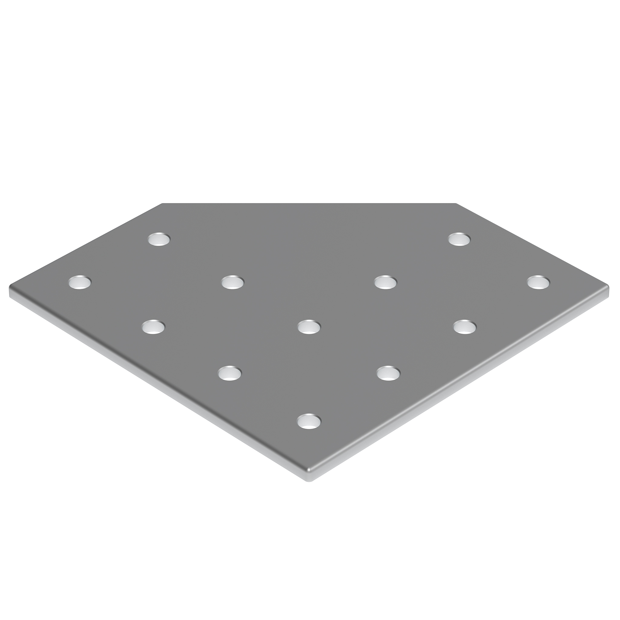 Connection Plate AL L 12 Hole, 2 Slots Version 093VL180180D – product image