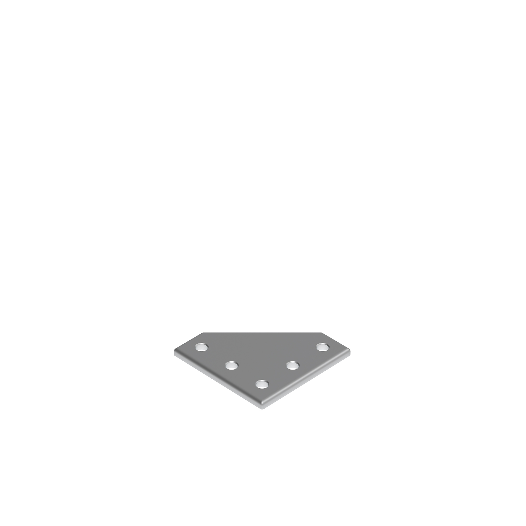 Verbinderplatte AL L 5-Loch, 1 Nut 093VL6060 – Produktabbildung