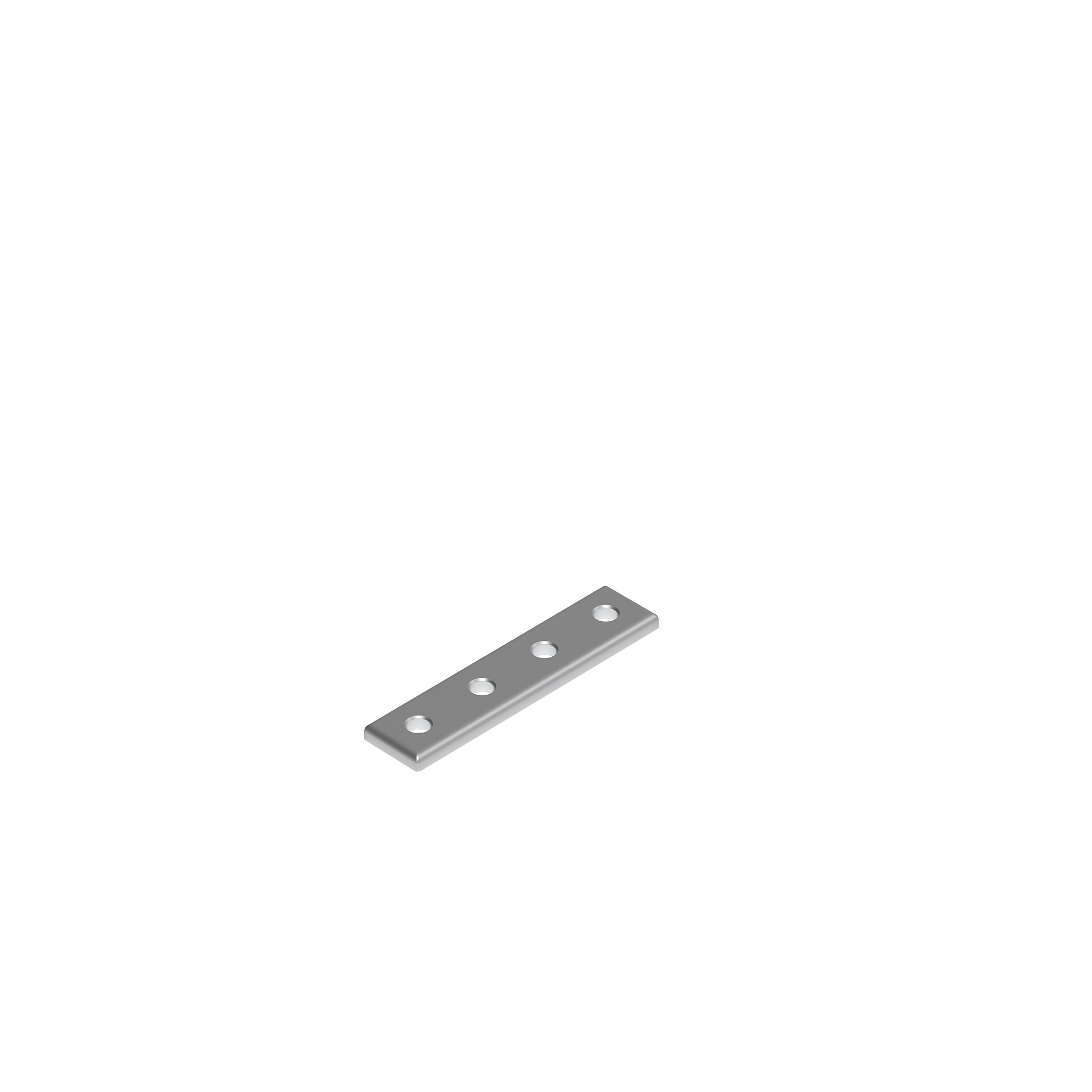 Connection Plate AL Rectangular 4 Hole, 1 Slot Version 093VA2080 – product image