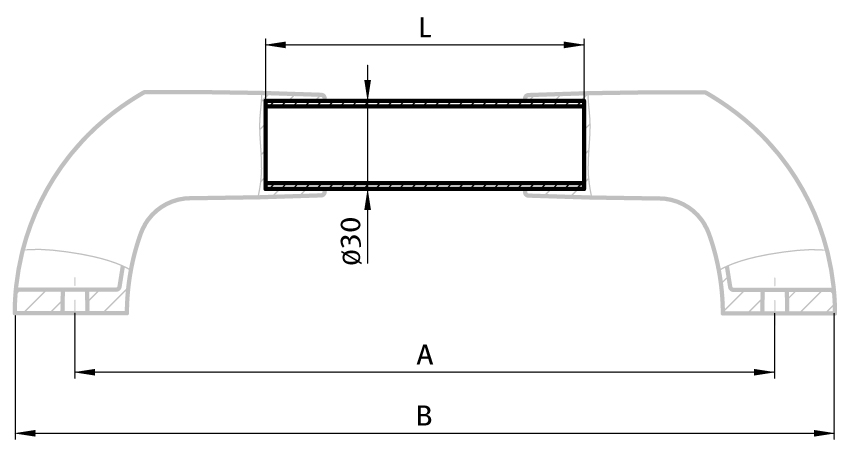 Tubes for System Handle – technical drawing