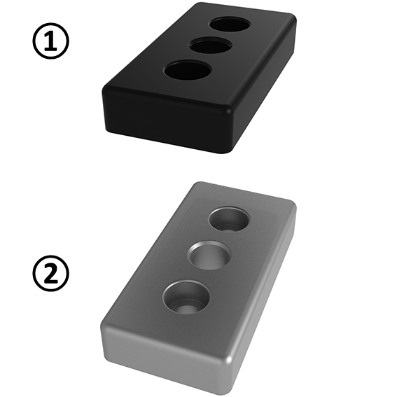 Transport and Base Plate ZN 45 x 90, Powder Coated