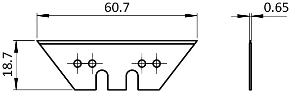 Trapezklinge für Folienschneider FX