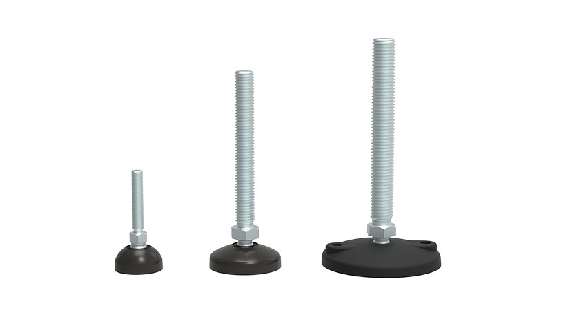 Tige filetée acier UNC pour pieds rotulé, rotule 15