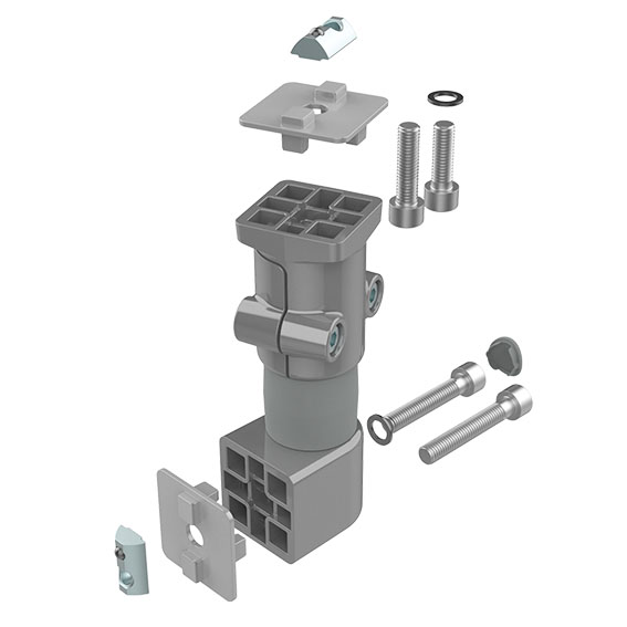 Anschluss-Friktionsgelenk I40L für Systemarm (Set)