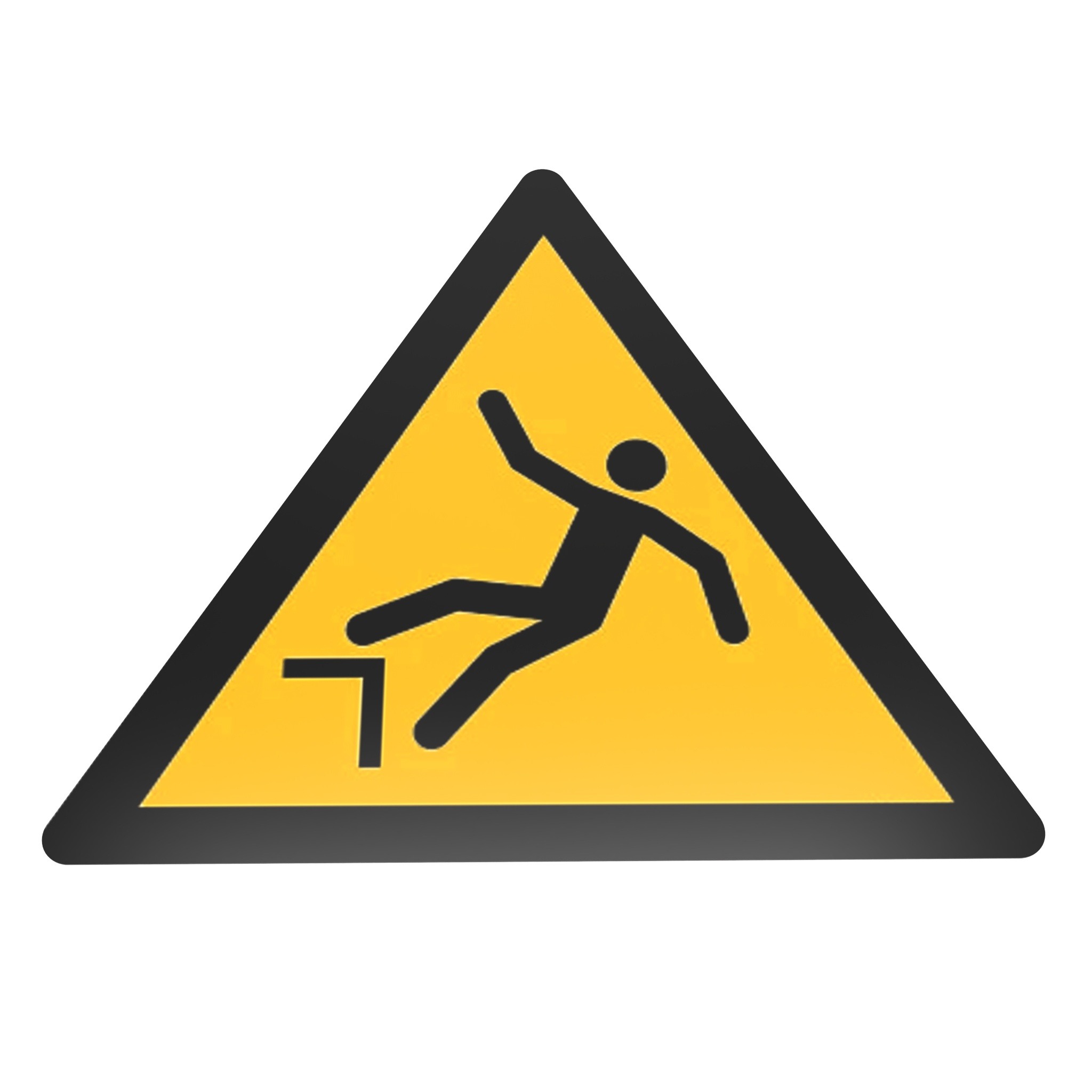 Warning Danger of Falling Floor Sign