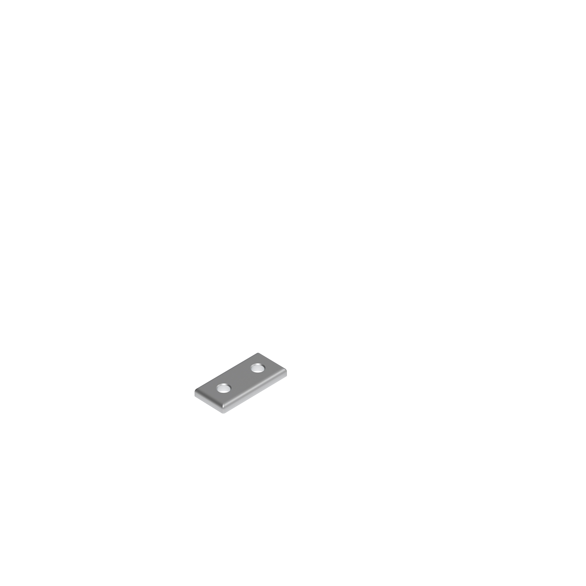Connection Plate AL Rectangular 2 Hole, 1 Slot Version 093VA2040 – product image