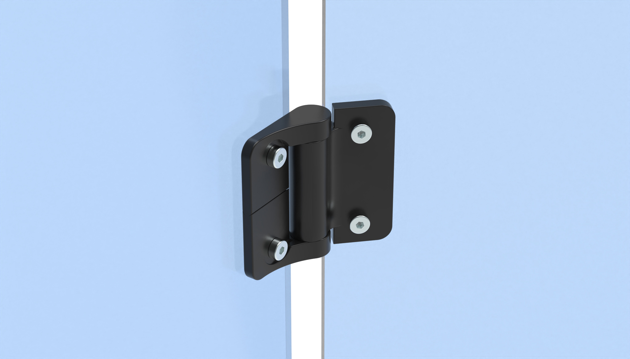 Metallscharnier 58 x 51 mit konstanter Friktion – Anwendungsbeispiel