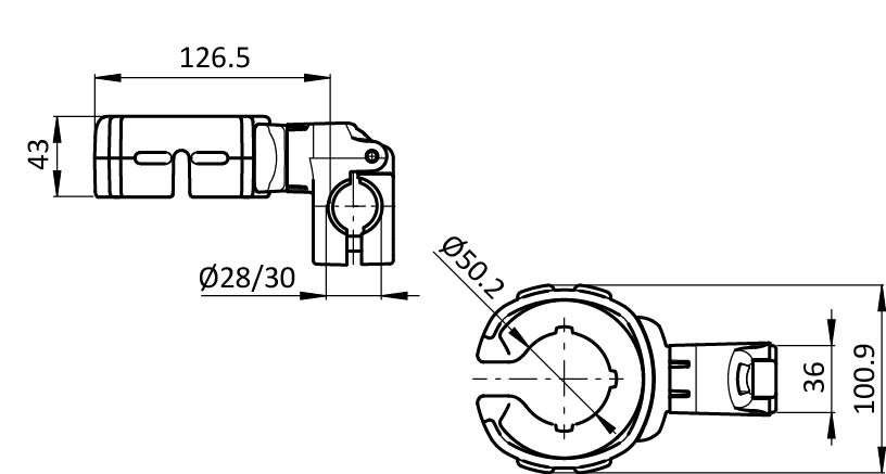 Drill / Driver Holder FX D50 for Tubes D28 / D30
