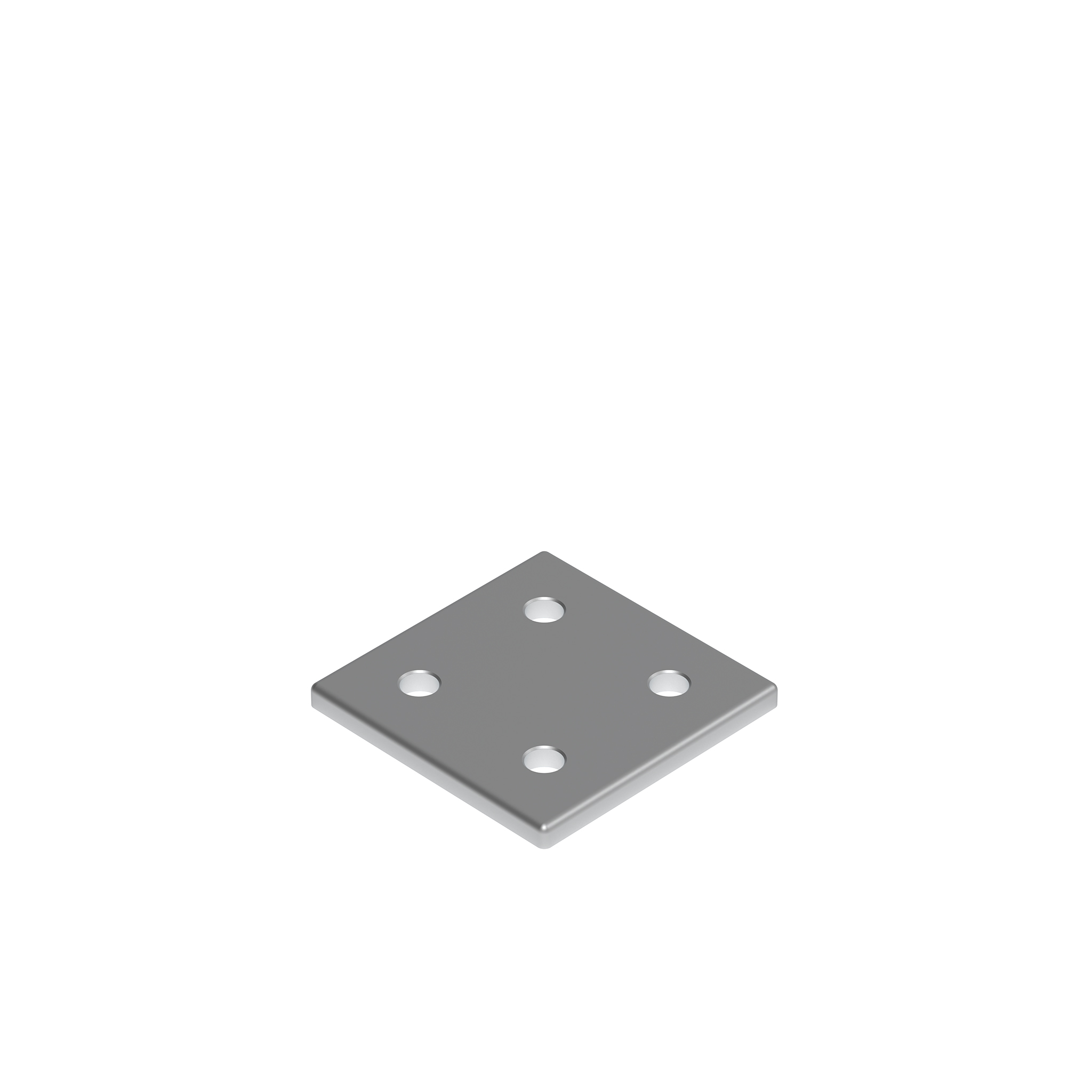 Connection Plate AL Quadrangular 4 Hole, 1 Slot Version 093VA8080 – product image