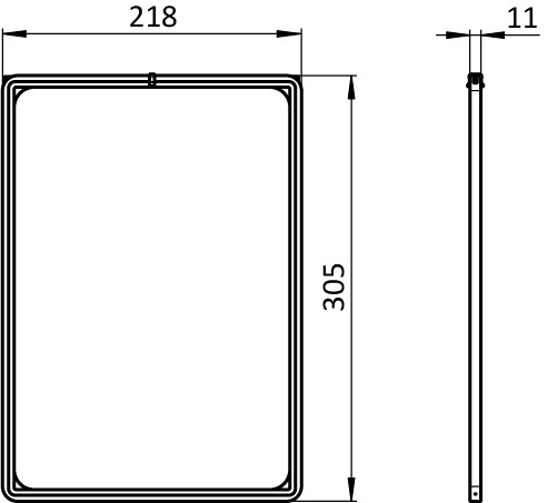 Message Frame DIN A4 - 8.3" x 11.7" (Set) – plano técnico